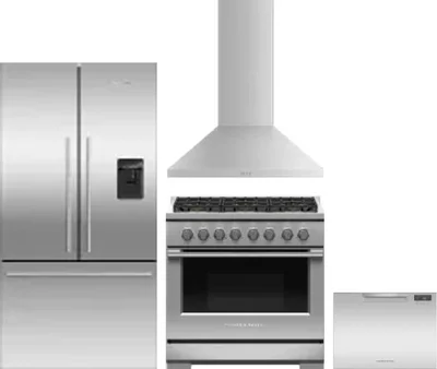 4 Piece Package Includes Refrigerator, Range, Hood And Dishwasher